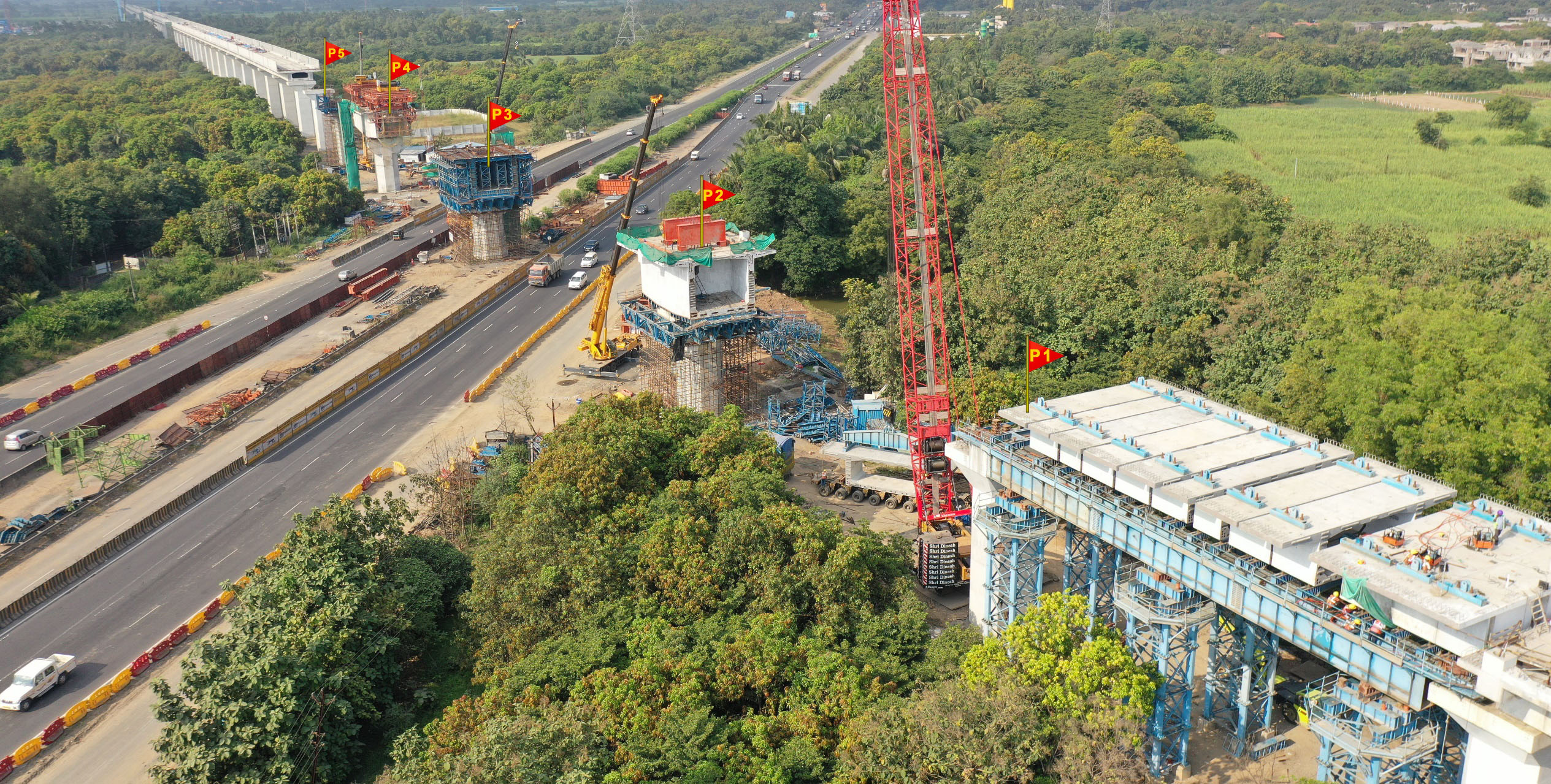 Pier Works at Kharera River, Valsad District, October 2023